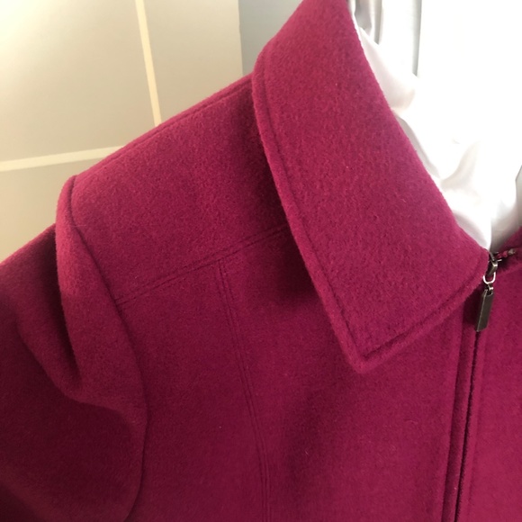 Penningtons size 1X cherry pink wool blend jacket blazer - Picture 5 of 9